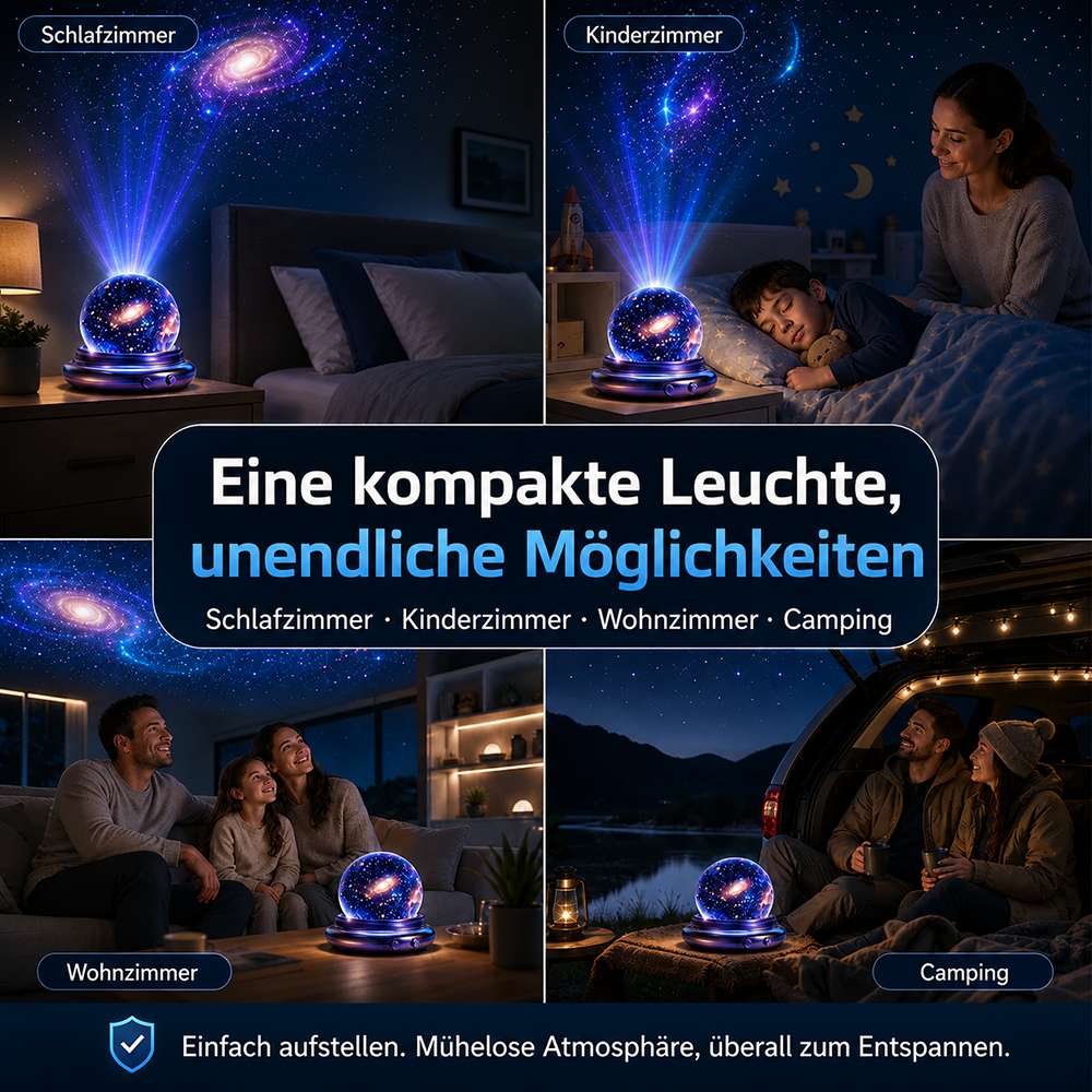 🔮 Nachtlicht-Projektor – intelligenter holografischer Sternenprojektor