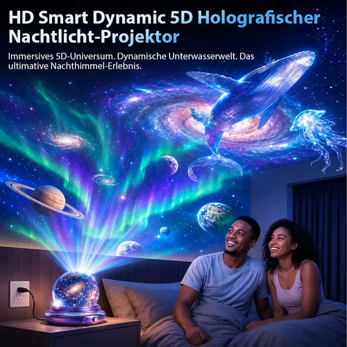 🔮 Nachtlicht-Projektor – intelligenter holografischer Sternenprojektor