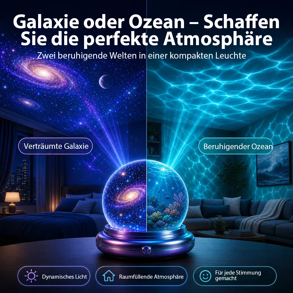 🔮 Nachtlicht-Projektor – intelligenter holografischer Sternenprojektor