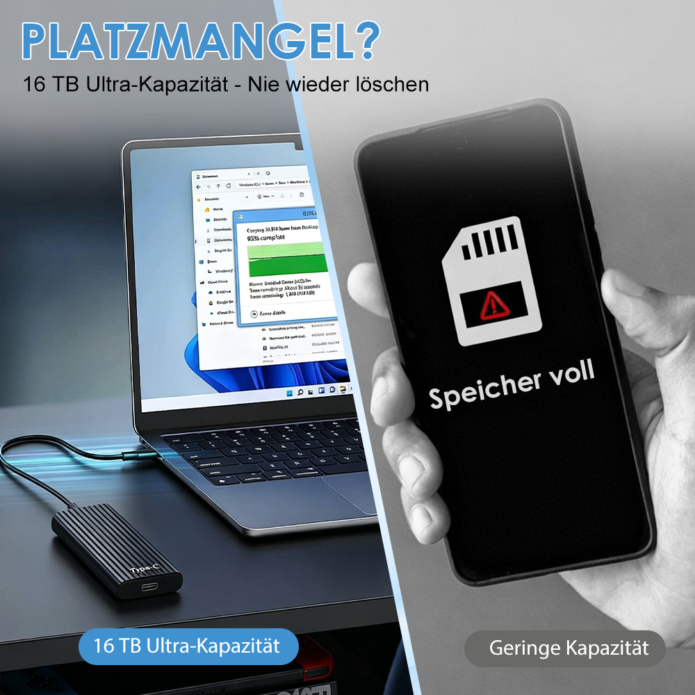 🏆Blitzverkauf⚡ Über 50.000 verkauft! Fast ausverkauft – 🔥16TB tragbare Mini-SSD mit großer Kapazität und Type-C🍇