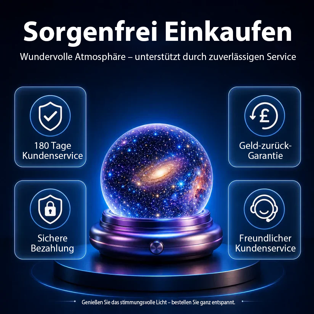 🔮 Nachtlicht-Projektor – intelligenter holografischer Sternenprojektor