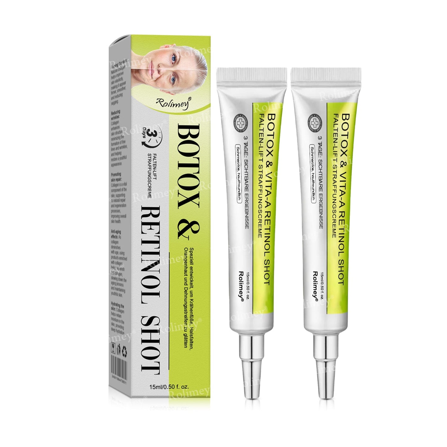 Rolimey® Botox & Vita-A Retinol Shot Falten-Lift Straffungscreme🇩🇪Jetzt jugendliche Haut zurückgewinnen